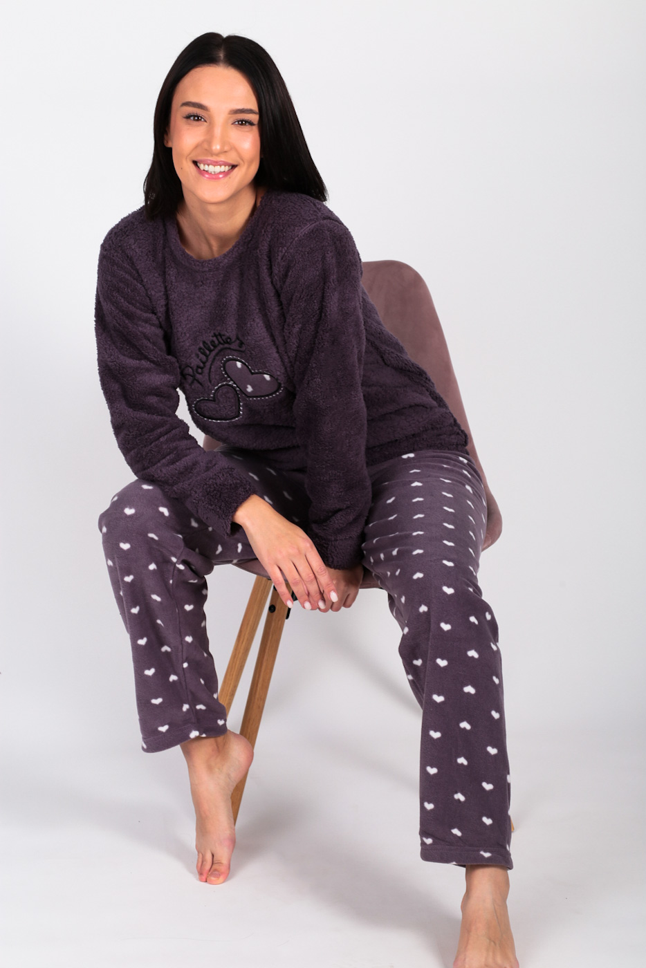 Тепла піжама жіноча Moon 480 мокко 25003-1 Тепла піжама жіноча Moon 480 мокко 25003-1